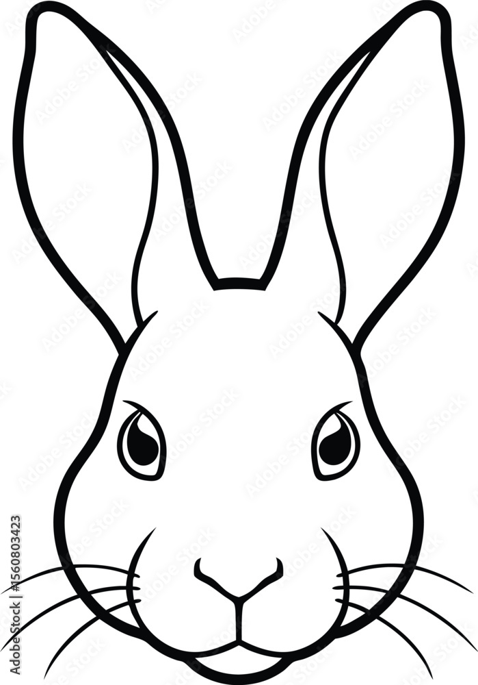 Fototapeta premium vector illustration of a rabbit