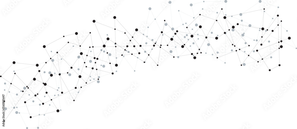 Obraz premium vector design of abstract connected dots and lines