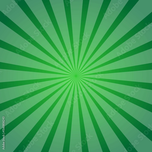 Fresh Green Radial Burst with Alternating Rays and Energetic Symmetry