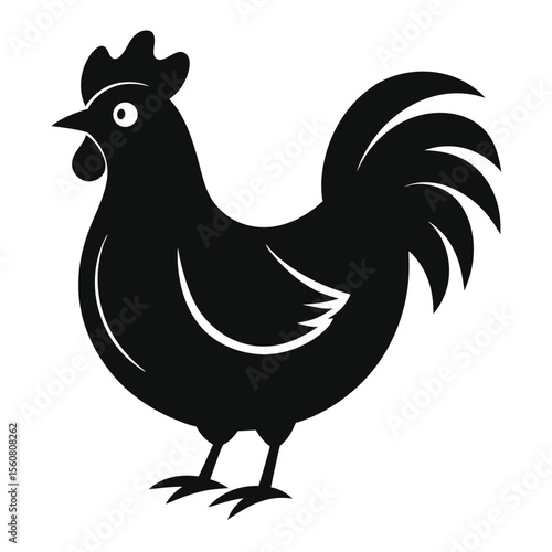 Silhouette of a Rooster