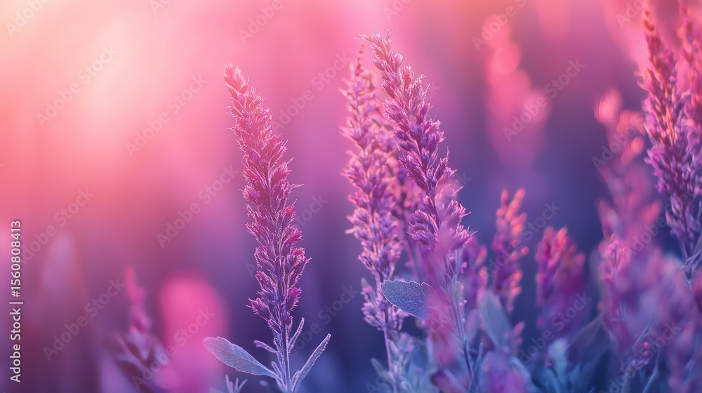 Fototapeta premium Soft lavender blossoms in pastel colors