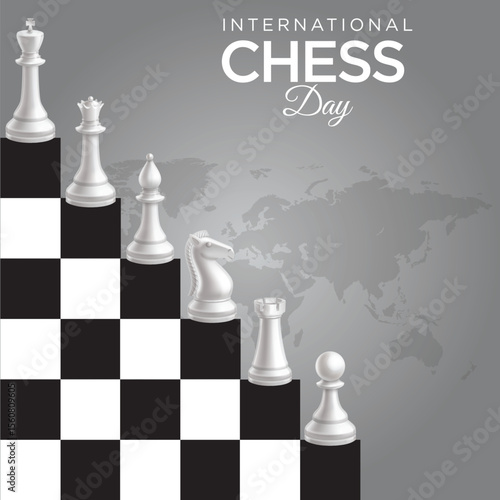 international chess day chess day, july, checkerboard, success, card, checkmate, bishop, isolated, international chess day, intelligence, cover, creative, silhouette, simple, advertising, day, emblem,