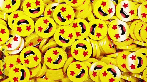 3D Emoji Balls Rain Transition