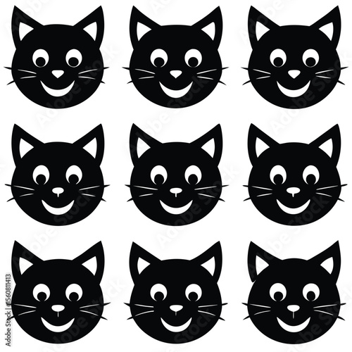 Black Cat Face Avatars