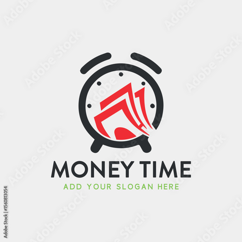 investment money time logo design vector