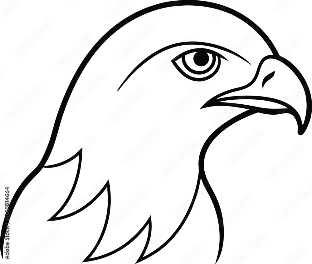 Obraz premium eagle head vector illustration