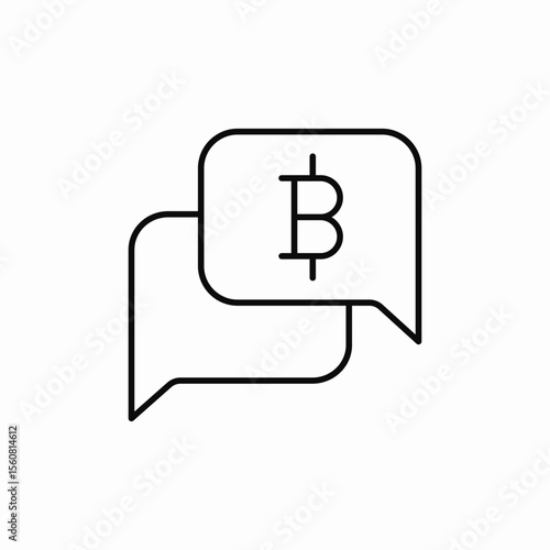 dialogue about crypto icon sign vector