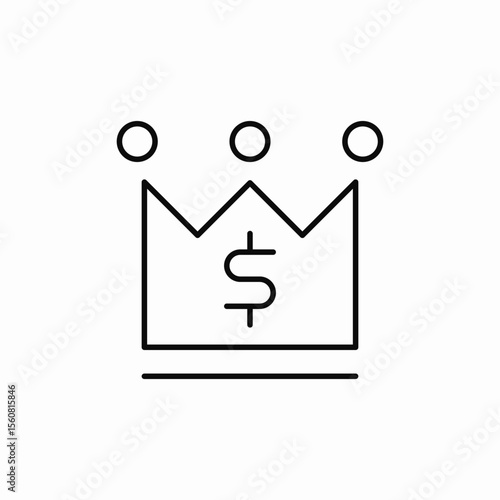 money crown icon sign vector