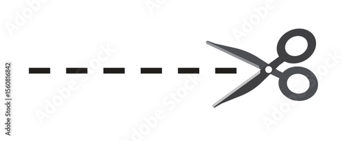 paper cutting scissors on a white background