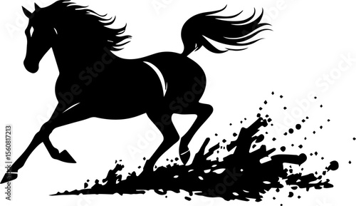 Galloping Horse Silhouette

