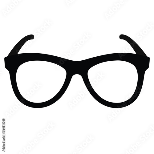 eyeglasses vector, fashion eyewear icon, optical tool silhouette, vision correction design, trendy glasses symbol

