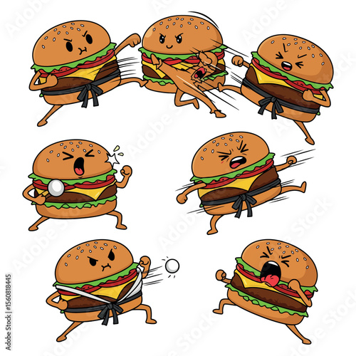 Smash Burger Vector. Smash Burger kowai face? Vector bundle.  Smash Burger  vector, illustration, lineart