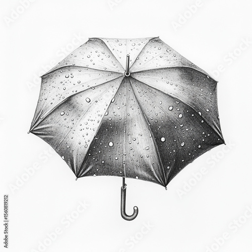 black umbrella isolated
