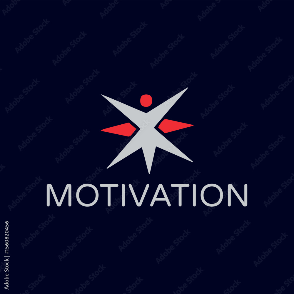 Obraz premium motivation logo design vector