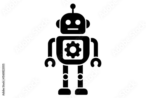 cartoon robot vector illustration