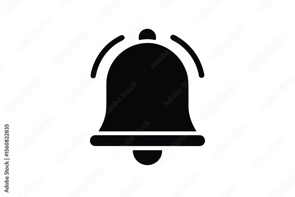 Fototapeta premium notification bell vector icon