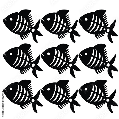 Fish Bones Skeletons Set