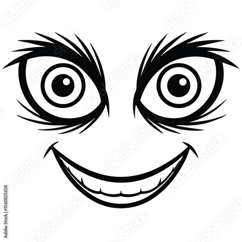 creepy eyes in the dark vector-.eps