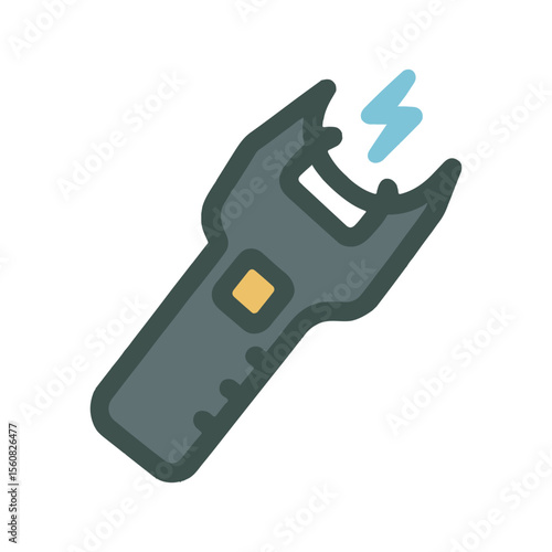 Cartoon stun gun icon on white background
Vector image weapon