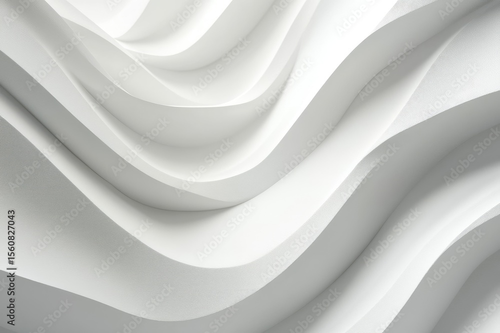 Obraz premium Abstract white wavy architectural design