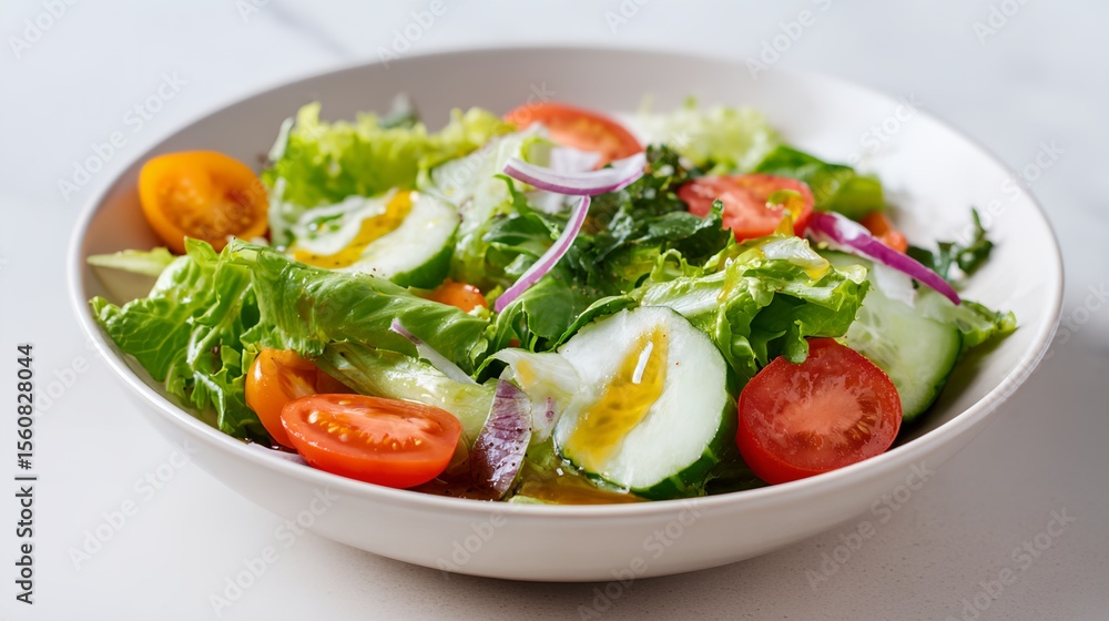 Salad with tomatoes, cucumbers, and onions Salad with tomatoes, cucumbers, and onions