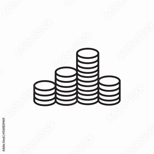 Coins stack
icon vector 