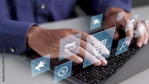 Business ecommerce concept, online purchase, ecommerce store, online business, shopping on the internet. 