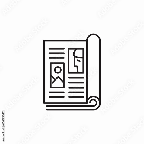 magazine journal icon sign vector