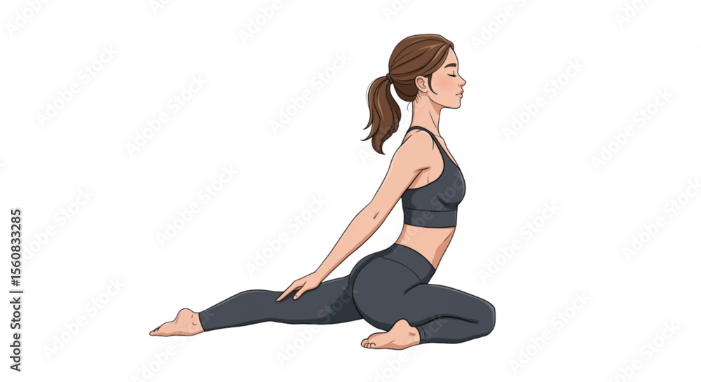 Fototapeta premium woman doing yoga