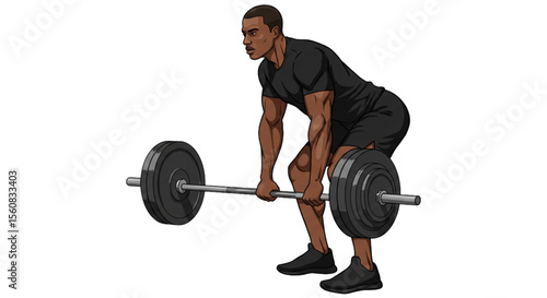 man lifting weights