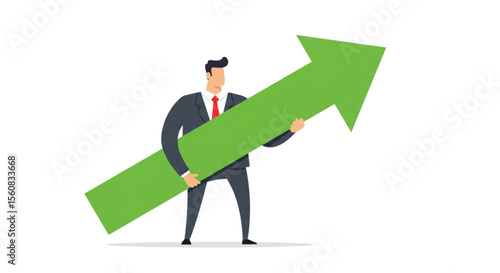 businessman with arrow