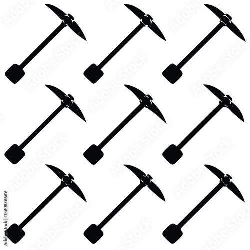 Pickaxe Mining Tool Icon Set