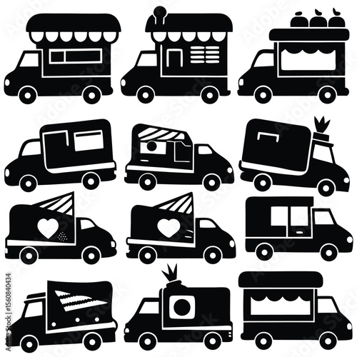 Food Truck & Street Vendor Icons