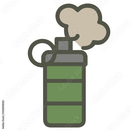 Cartoon smoke bomb icon on white background
Vector image weapon