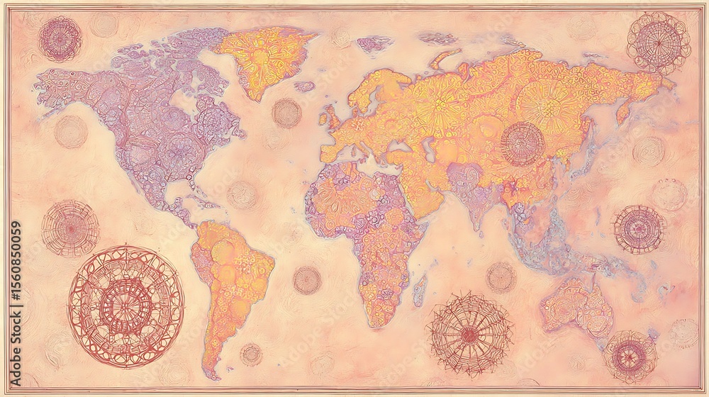 Fototapeta premium World map, abstract design