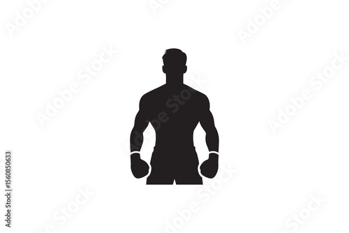 A   boxer silhouette with a simple, understated design set against a white background 