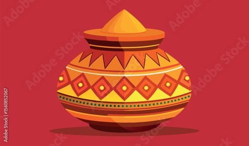 Traditional handmade clay pot ceramic