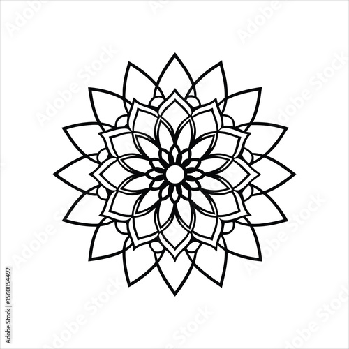 Vintage Mandala Pattern for Coloring Pages