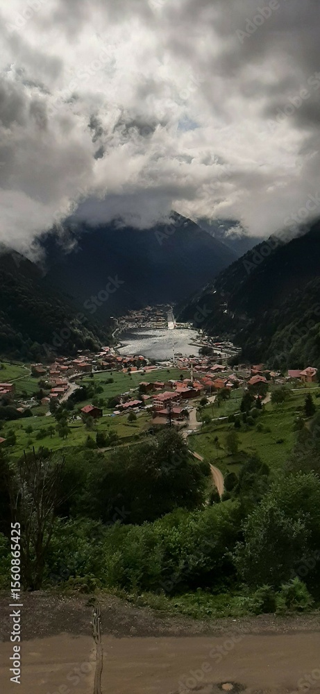 Fototapeta premium sunset in the mountains