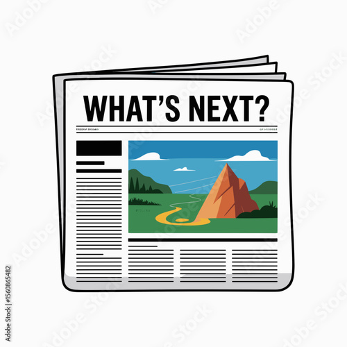What's Next Newspaper Headline Illustration