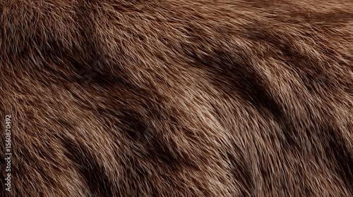 A close-up of brown mink fur reveals its plush and silky texture, offering a cozy and premium background aesthetic.


