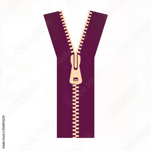 Stylish zipper coil design in vivid colors, creative illustration