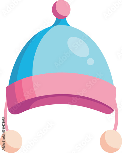 Cute baby hat with a playful design isolated on transparent background