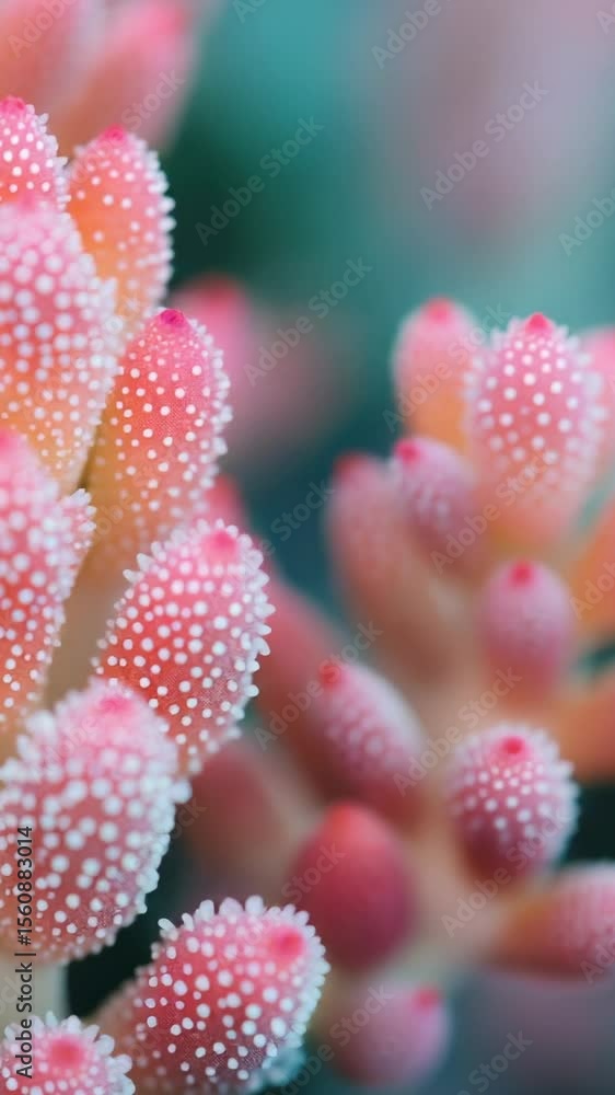 Close-up photo of a pink plant with white dots Close-up photo of a pink plant with white dots