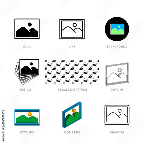 Each picture icon has its own creative design, and each design can meet the needs of different jobs.