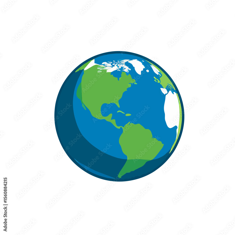 Earth globes are depicted in isolation on a white background in this modern illustration Earth globes are depicted in isolation on a white background in this modern illustration