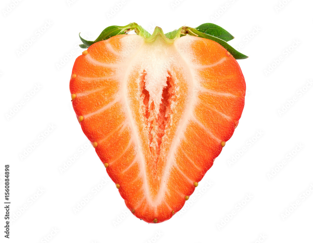 Halved Strawberry Isolated on Transparent Background Halved Strawberry Isolated on Transparent Background