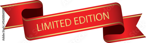 LIMITED EDITION – round ribbon banner with gold frame