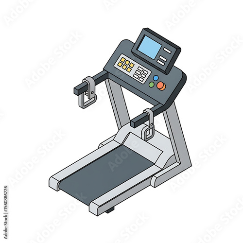 Treadmill used in physical therapy or rehab.