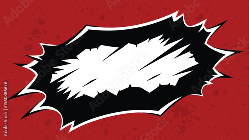 Abstract comic style explosion burst design element with transparent properties